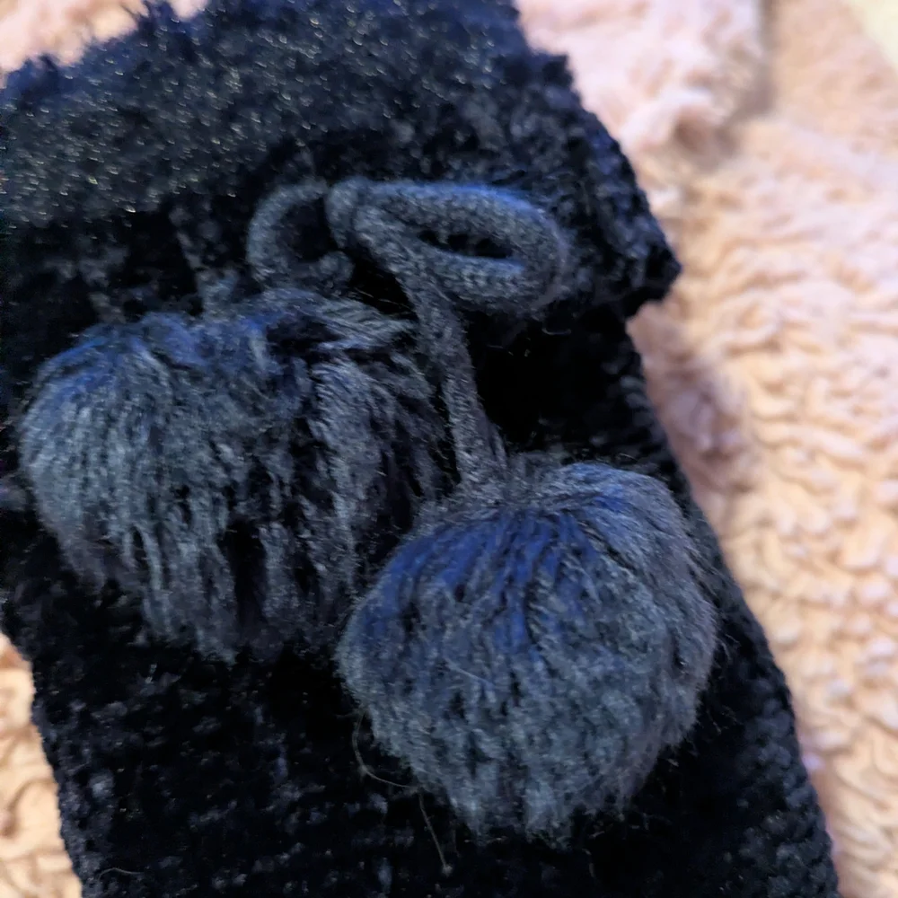 Jane And Bleecker Cozy Pom Pom Sock Slippers!